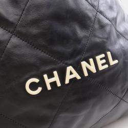 مملوكة مسبقًا Chanel 22 Large Backpack Leather Black