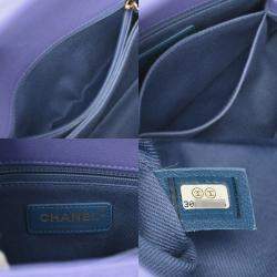 مملوكة مسبقًا Chanel Matelasse Top Handle Mini Flap Bag Xxs 2-Way Chain Shoulder Purple Caviar Skin Handbag