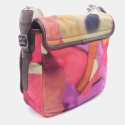 مملوكة مسبقًا Chanel Coco Mark Multicolor Suede Shoulder Bag 