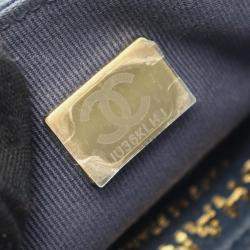 Pre Owned حقيبة كتف شانيلا شانيلا19 ماتلاسي جلد حمل ناعم بلون كحلي