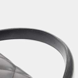 Pre Owned شنيل حقيبة مقبض علوي مبطن جلد حملان أسود