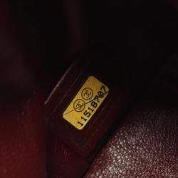 Pre Owned شنيل حقيبة مقبض علوي مبطن جلد حملان أسود