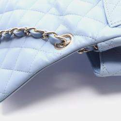 مملوكة مسبقًا Chanel Mini Matelasse Shoulder Bag Lambskin Leather Blue