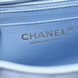 مملوكة مسبقًا Chanel Mini Matelasse Shoulder Bag Lambskin Leather Blue