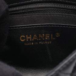 Pre Owned حقيبة كتف شانيل ماتيلسي صغيرة جلد أسود