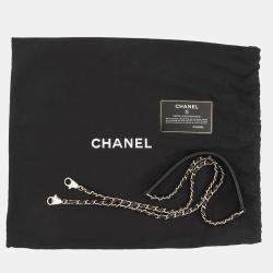 Pre Owned حقيبة شانيل كوكو مارك ماتلاسيه ميني رفرف جلد أسود