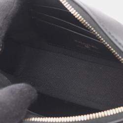 Pre Owned حقيبة كتف شانيل ماتالاسيه من جلد الحمل باللونين الأسود والأبيض