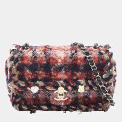 Pre Owned Chanel Multicolor Tweed Mini Matelasse 20 Shoulder Bag 