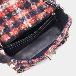 Pre Owned Chanel Multicolor Tweed Mini Matelasse 20 Shoulder Bag 