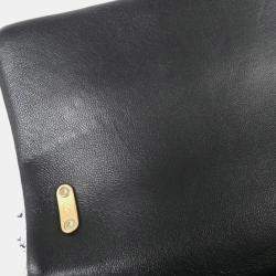 Pre Owned Chanel Black And White Tweed Handbag