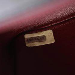 Pre Owned Chanel Bias Stitch Shoulder Bag In Lambskin Leather Black