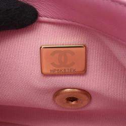 Pre Owned حقيبة كتف شانيل ماتلاسي صغيرة جلد وردي