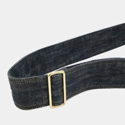 مملوكة مسبقًا حقيبة شانيل كوكو مارك جينز براق كتف أزرق نيلي