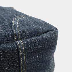 مملوكة مسبقًا حقيبة شانيل كوكو مارك جينز براق كتف أزرق نيلي