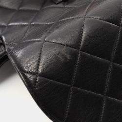 Pre Owned حقيبة ظهر شانيل ماتلاسي جلد حمل وشاة سوداء