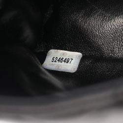 Pre Owned Chanel Matelasse Handbag Lambskin Leather Black