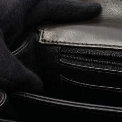 Pre Owned Chanel Matelasse Handbag Lambskin Leather Black