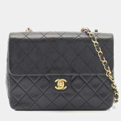 مملوكة مسبقًا Chanel Mini Matelasse 20 Shoulder Bag Lambskin Leather Black