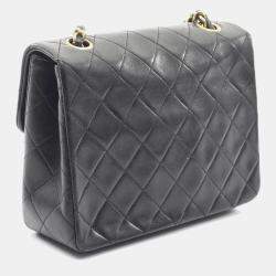 مملوكة مسبقًا Chanel Mini Matelasse 20 Shoulder Bag Lambskin Leather Black