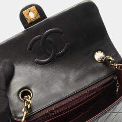 مملوكة مسبقًا Chanel Mini Matelasse 20 Shoulder Bag Lambskin Leather Black