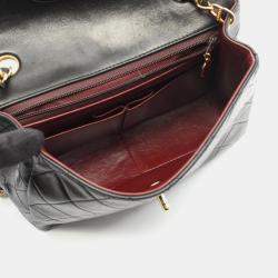 مملوكة مسبقًا Chanel Mini Matelasse 20 Shoulder Bag Lambskin Leather Black