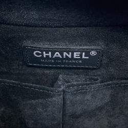 Pre Owned Chanel Matelasse Handbag With Coco Mark And Patent Vanity Design Black