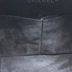 Pre Owned Chanel Matelasse Handbag With Coco Mark And Patent Vanity Design Black