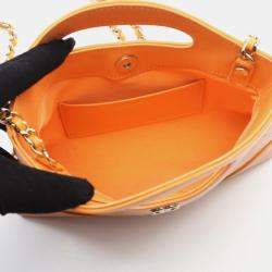 Pre Owned حقيبة شانيل شانيل 31 نانو كتف من جلد برتقالي