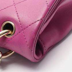 مملوكة مسبقًا Chanel Matelasse Small Flap Shoulder Bag Leather Pink