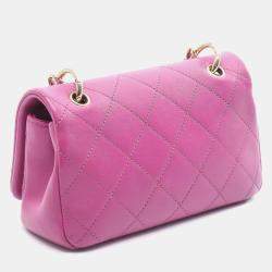 مملوكة مسبقًا Chanel Matelasse Small Flap Shoulder Bag Leather Pink