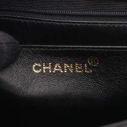 مملوكة مسبقًا حقيبة شانيل بيد علوية جلد حمل أسود ماتلاس 