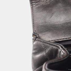 مملوكة مسبقًا حقيبة شانيل بيد علوية جلد حمل أسود ماتلاس 