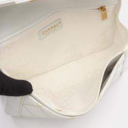 مملوكة مسبقًا Chanel Wild Stitch Handbag Leather White