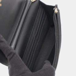 Pre Owned Chanel Boy Chanel Matelasse Shoulder Bag In Grained Calfskin Leather Black