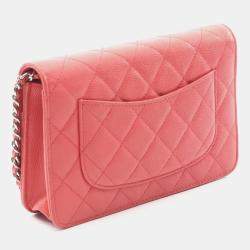 Pre Owned حقيبة كتف شانيل ميتالاسيه جلد بقر وردي
