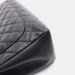 مملوكة مسبقًا Chanel Matelasse Grand Shopping Gst Tote Bag In Calfskin Leather Black