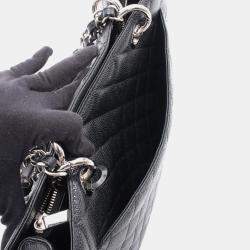 مملوكة مسبقًا Chanel Matelasse Grand Shopping Gst Tote Bag In Calfskin Leather Black