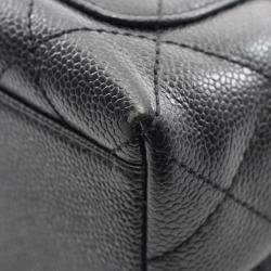 Pre Owned Chanel Matelasse Handbag In Caviar Grained Calfskin Black