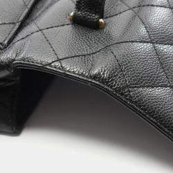 Pre Owned Chanel Matelasse Handbag In Caviar Grained Calfskin Black