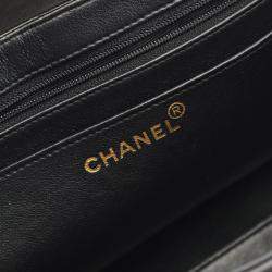 Pre Owned حقيبة كتف شانيل ماتيلسه جلد الحمل أسود