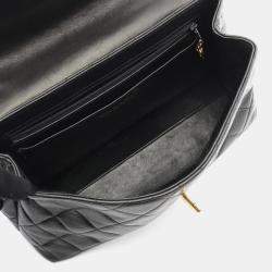 Pre Owned حقيبة كتف شانيل ماتيلسه جلد الحمل أسود