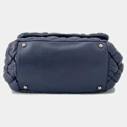 Pre Owned Chanel Chain Shoulder Bag Bubble Quilt Matelasse Coco Mark