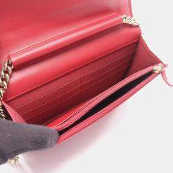 مملوكة مسبقًا Chanel Boy Chanel Shoulder Bag In Grained Calfskin Caviar Red