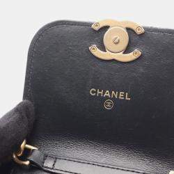 مملوكة مسبقًا Chanel Matelasse Shoulder Bag Leather Black
