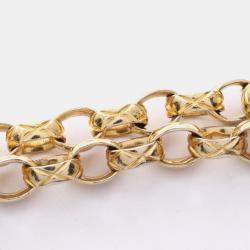 Pre Owned Chanel Coco Mark Diamond Stitch Shoulder Bag Lambskin Leather Black