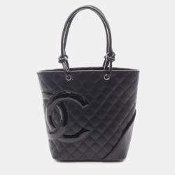 مملوكة مسبقًا Chanel Cambon Medium Tote Bag Leather Black