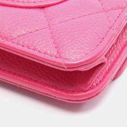 Pre Owned حقيبة كتف شانيل ماتلاس جلد العجل محبب وردي كافيار