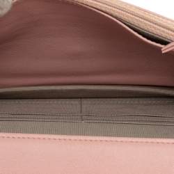 Pre Owned Chanel Pink CC Caviar Wallet On Chain