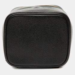 Pre Owned حقيبة شانيل فانيتي كافيار CC سوداء