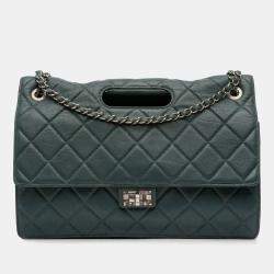 مملوكة مسبقًا Chanel Blue Paris Byzance Maxi Washed Lambskin Take Away Flap